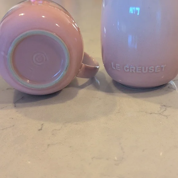 Le Creuset Stoneware Coupe Mugs, Pink Set Of Two, - Picture 2 of 6